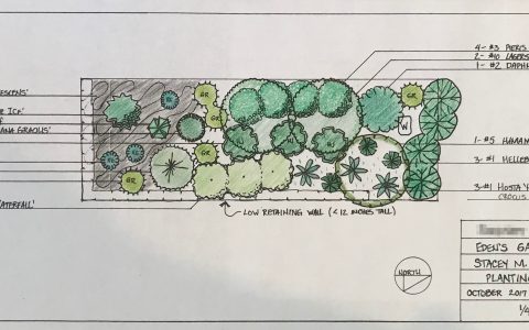 Residential small space planting plan
